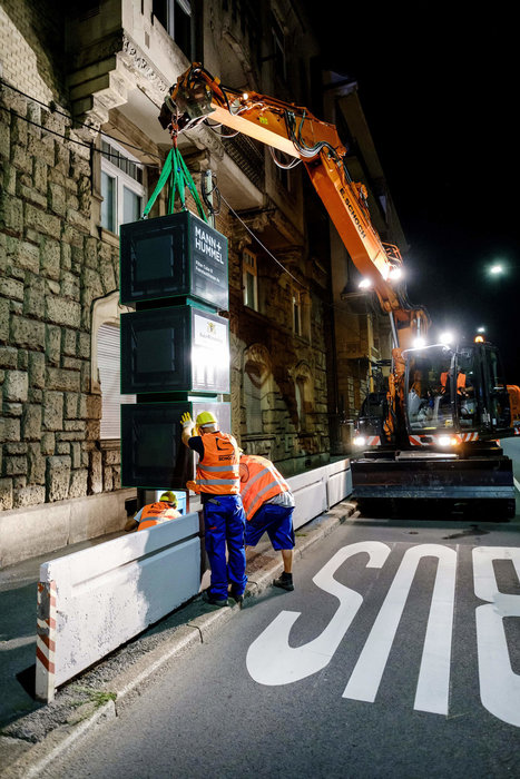 Neue Filter Cubes am Stuttgarter Neckartor sollen Stickstoffdioxid-Konzentration senken